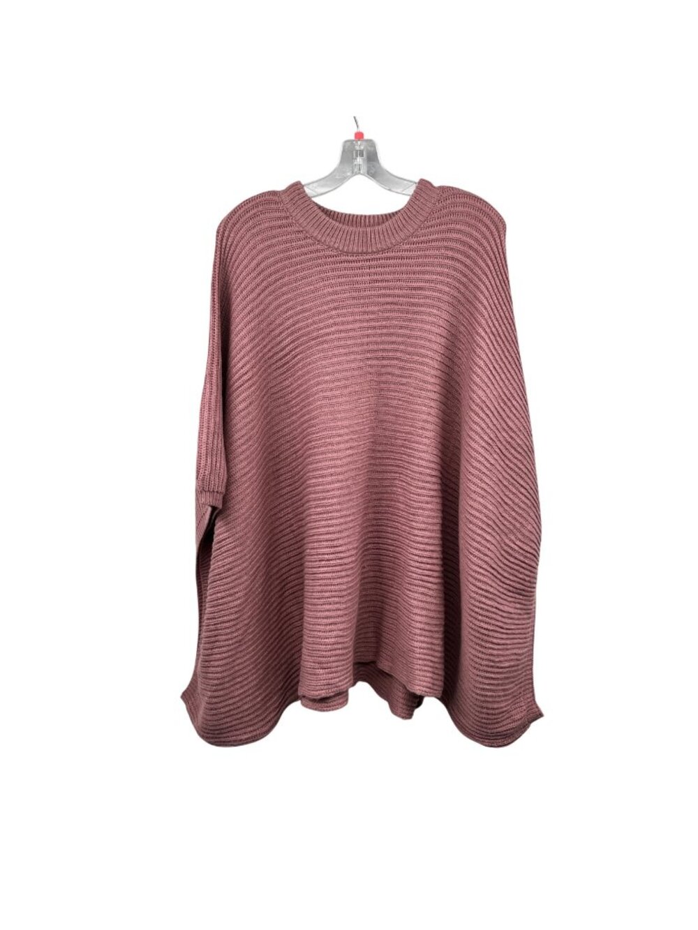 Blakely Womens Knit Poncho Sweater Mauve 1/2 Sleeve Size PS